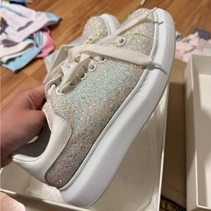 NWT!!! Alexander McQueen White Sparkle Sneakers!